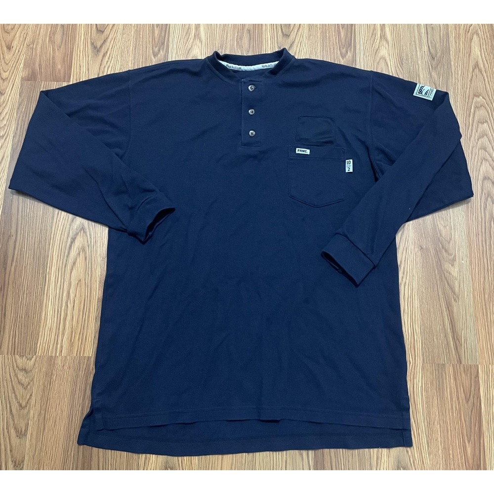 Tyndale FR Henley Mens Large CAT 2 10 Cal Made In USA